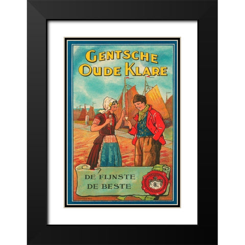 Gentsche Oude Klare Black Modern Wood Framed Art Print with Double Matting by Retrolabel