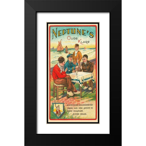 Neptunes Oude Klare Black Modern Wood Framed Art Print with Double Matting by Retrolabel