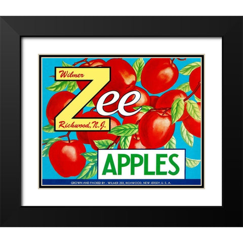 Zee Apples Black Modern Wood Framed Art Print with Double Matting by Retrolabel