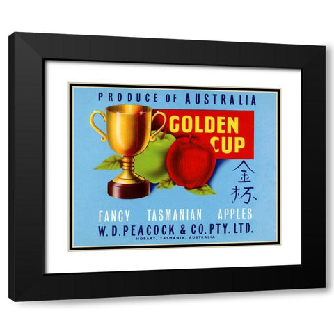 Golden Cup Black Modern Wood Framed Art Print with Double Matting by Retrolabel