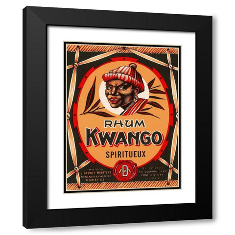 Rhum Kwango Black Modern Wood Framed Art Print with Double Matting by Retrolabel