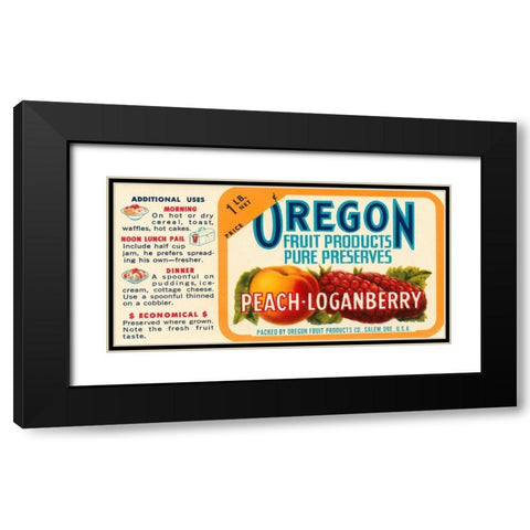 Peach - Loganberry Preserves Black Modern Wood Framed Art Print with Double Matting by Retrolabel