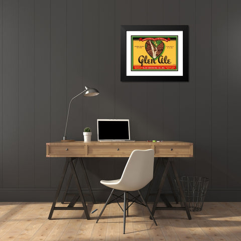 Glen Ale Black Modern Wood Framed Art Print with Double Matting by Retrolabel