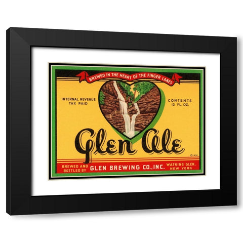 Glen Ale Black Modern Wood Framed Art Print with Double Matting by Retrolabel