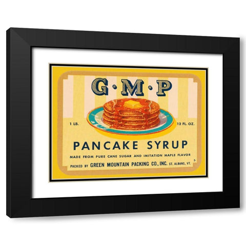 G.M.P. Pancake Syrup Black Modern Wood Framed Art Print with Double Matting by Retrolabel