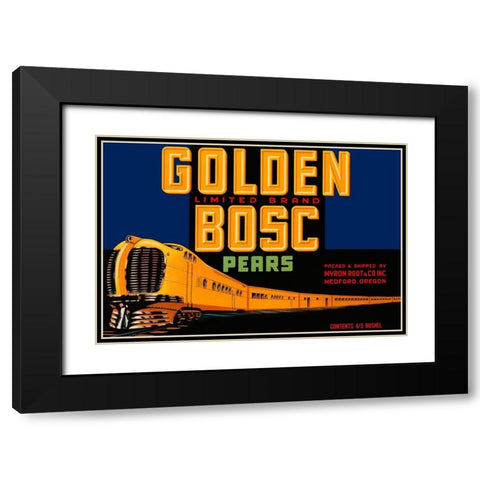 Golden Bosc Limited Edition Pears Black Modern Wood Framed Art Print with Double Matting by Retrolabel