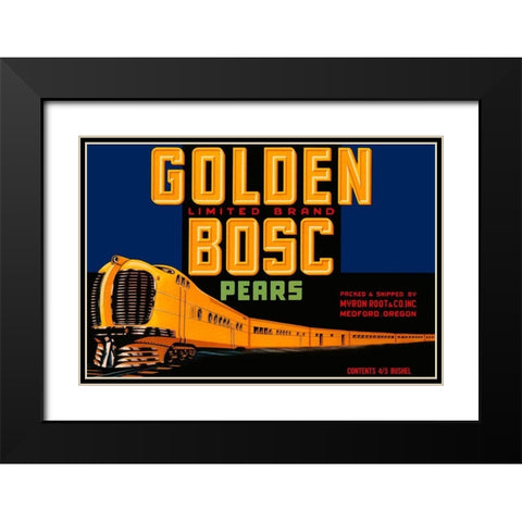 Golden Bosc Limited Edition Pears Black Modern Wood Framed Art Print with Double Matting by Retrolabel