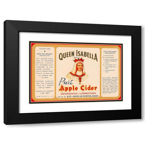Queen Isabella Pure Apple Cider Black Modern Wood Framed Art Print with Double Matting by Retrolabel