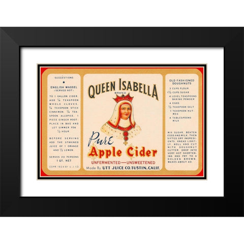 Queen Isabella Pure Apple Cider Black Modern Wood Framed Art Print with Double Matting by Retrolabel