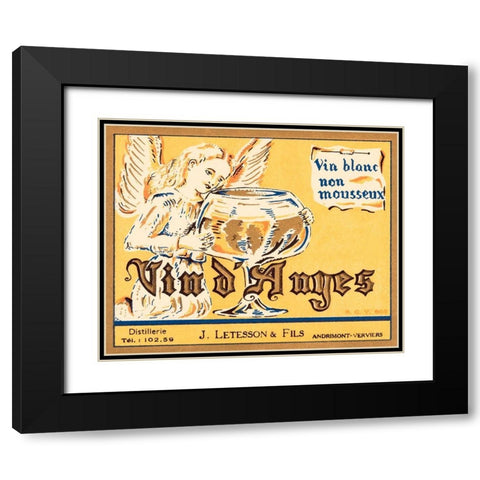 Vin dAnges Black Modern Wood Framed Art Print with Double Matting by Retrolabel