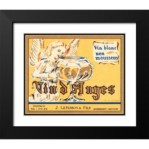 Vin dAnges Black Modern Wood Framed Art Print with Double Matting by Retrolabel