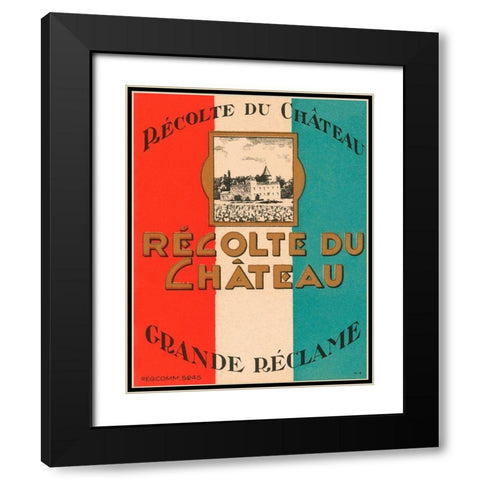 Recolte du Chateau Black Modern Wood Framed Art Print with Double Matting by Retrolabel