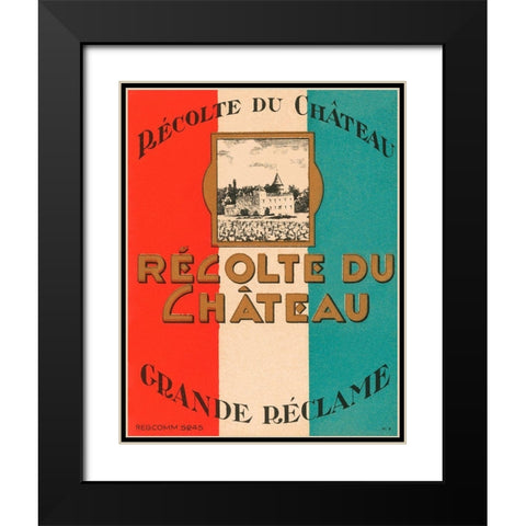 Recolte du Chateau Black Modern Wood Framed Art Print with Double Matting by Retrolabel