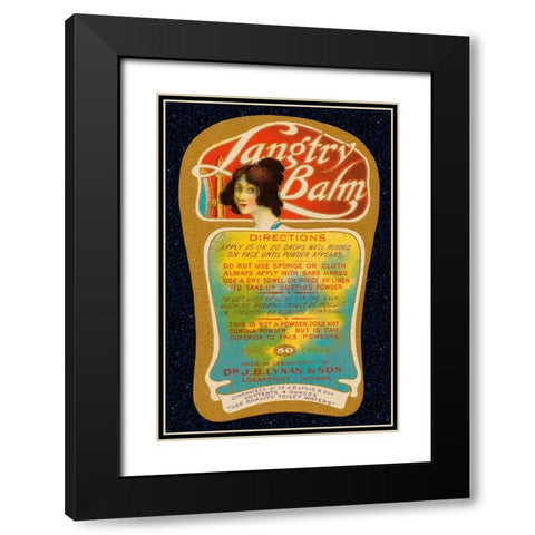 Langtry Balm Black Modern Wood Framed Art Print with Double Matting by Retrolabel