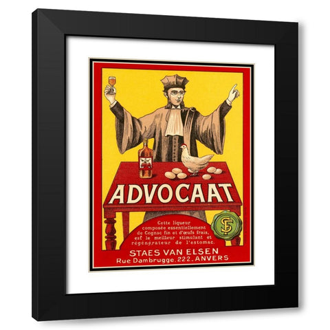 Advocat Black Modern Wood Framed Art Print with Double Matting by Retrolabel