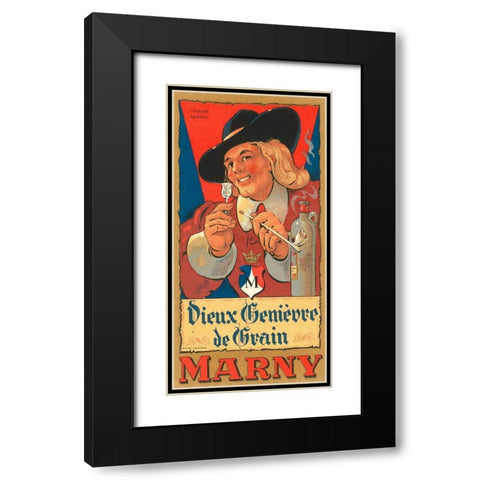 Marny: Dieux Genievre de Grain Black Modern Wood Framed Art Print with Double Matting by Retrolabel
