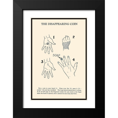 The Disappearing Coin Black Modern Wood Framed Art Print with Double Matting by Retromagic