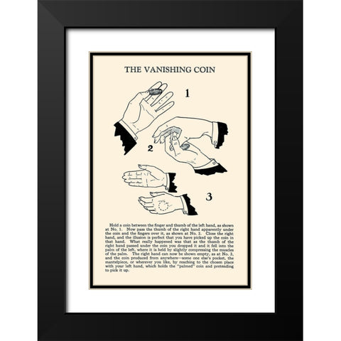 The Vanishing Coin Black Modern Wood Framed Art Print with Double Matting by Retromagic
