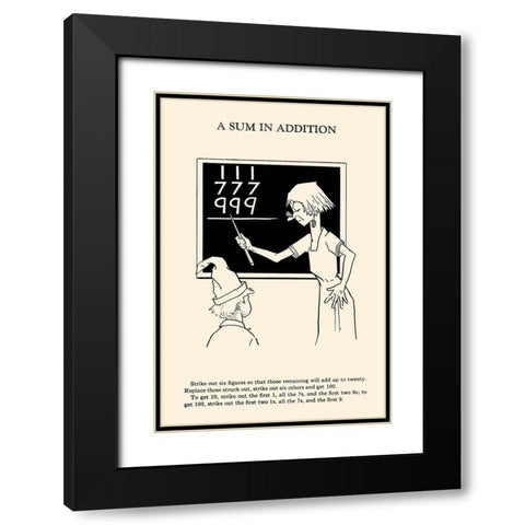 A Sum in Addition Black Modern Wood Framed Art Print with Double Matting by Retromagic