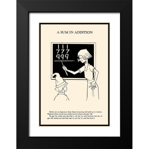 A Sum in Addition Black Modern Wood Framed Art Print with Double Matting by Retromagic