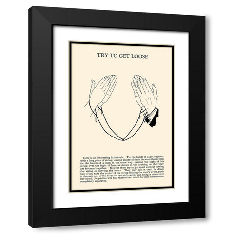 Try to Get Loose Black Modern Wood Framed Art Print with Double Matting by Retromagic