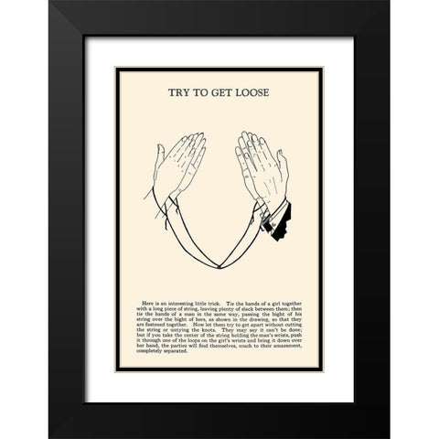 Try to Get Loose Black Modern Wood Framed Art Print with Double Matting by Retromagic