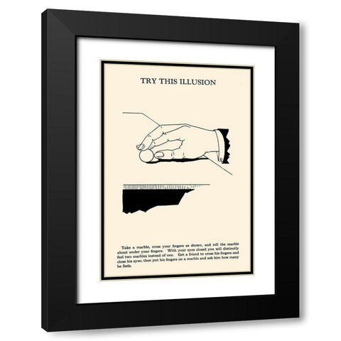 Try This Illusion Black Modern Wood Framed Art Print with Double Matting by Retromagic
