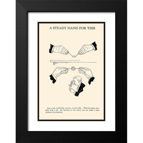 A Steady Hand for This Black Modern Wood Framed Art Print with Double Matting by Retromagic