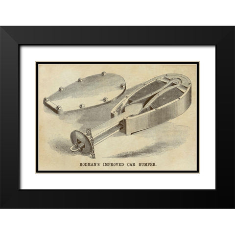 Rodmans Improved Car Bumper Black Modern Wood Framed Art Print with Double Matting by Inventions