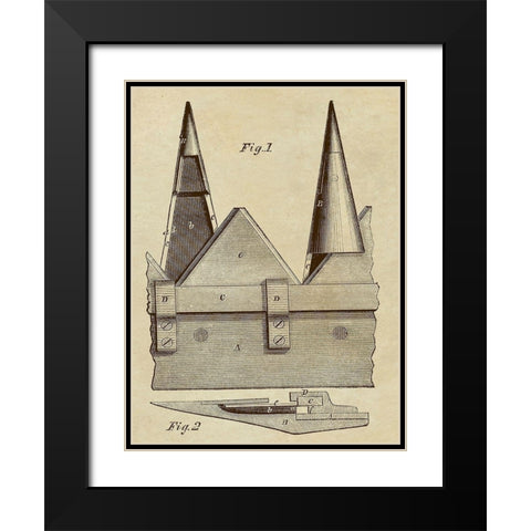 Pencil lead Cutter Black Modern Wood Framed Art Print with Double Matting by Inventions