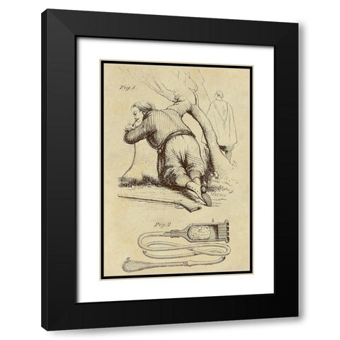 Portable Hookah Black Modern Wood Framed Art Print with Double Matting by Inventions