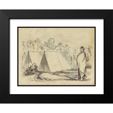 Guard Duty Black Modern Wood Framed Art Print with Double Matting by Inventions