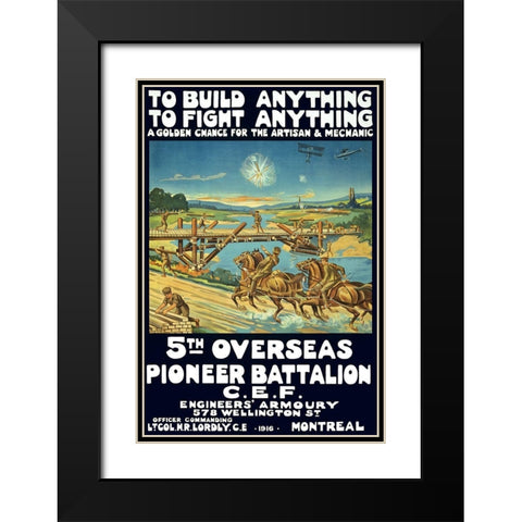 To Build Anything, To Fight Anything Black Modern Wood Framed Art Print with Double Matting by Inventions