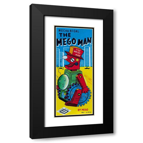 The Megoman Black Modern Wood Framed Art Print with Double Matting by Retrobot