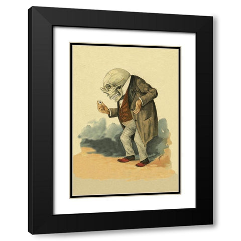 Death Pinching Every Penny Black Modern Wood Framed Art Print with Double Matting by Frusius