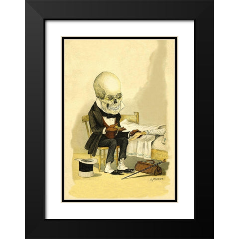 Death Feels a Pulse Black Modern Wood Framed Art Print with Double Matting by Frusius
