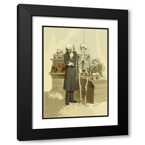 Death Under Inspection Black Modern Wood Framed Art Print with Double Matting by Frusius