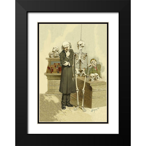 Death Under Inspection Black Modern Wood Framed Art Print with Double Matting by Frusius