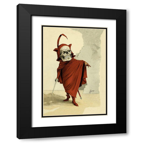 Red Death Black Modern Wood Framed Art Print with Double Matting by Frusius