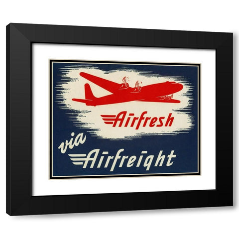 Airfresh via Airfreight Black Modern Wood Framed Art Print with Double Matting by Retrotravel
