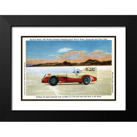 Mormon Meteor; The Days Run Complete Black Modern Wood Framed Art Print with Double Matting by Retrotravel