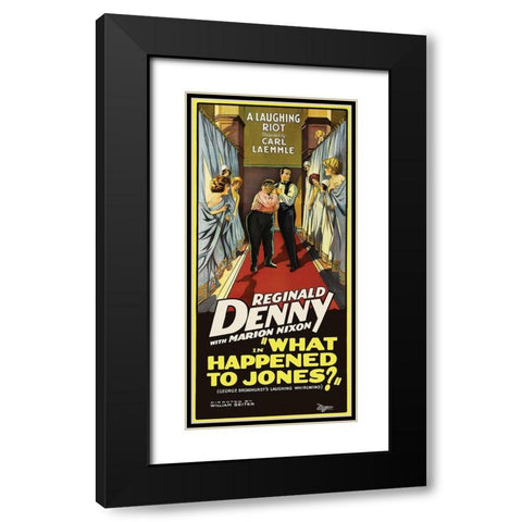 What Happened to Jones Black Modern Wood Framed Art Print with Double Matting by Unknown 20th Century American Illustrator