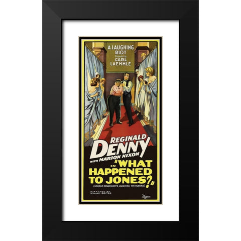What Happened to Jones Black Modern Wood Framed Art Print with Double Matting by Unknown 20th Century American Illustrator