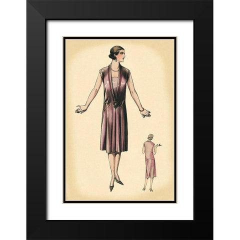 Solitary Beauty Black Modern Wood Framed Art Print with Double Matting by Vintage Fashion