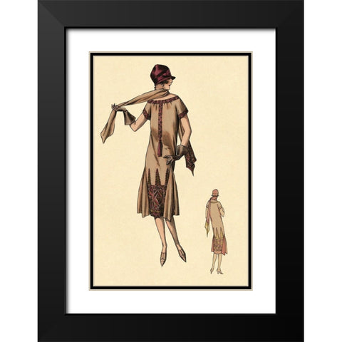 Enchanting Black Modern Wood Framed Art Print with Double Matting by Vintage Fashion
