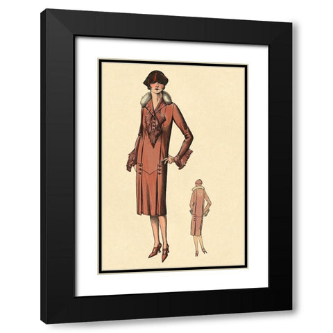 Stunning in Red Black Modern Wood Framed Art Print with Double Matting by Vintage Fashion