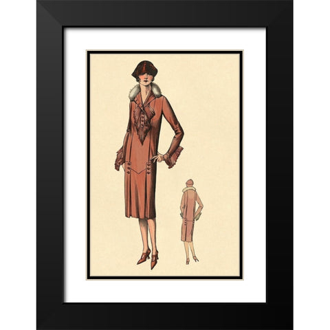 Stunning in Red Black Modern Wood Framed Art Print with Double Matting by Vintage Fashion