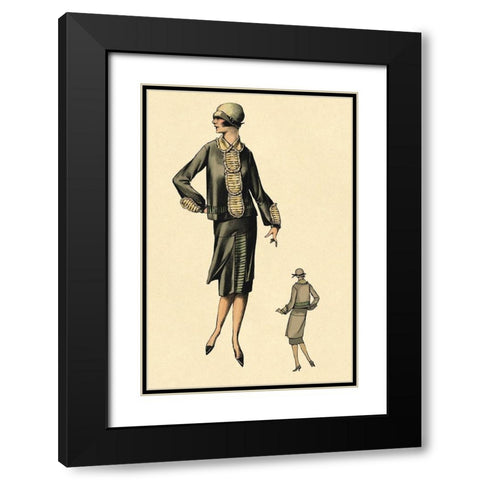 Charming Black Modern Wood Framed Art Print with Double Matting by Vintage Fashion