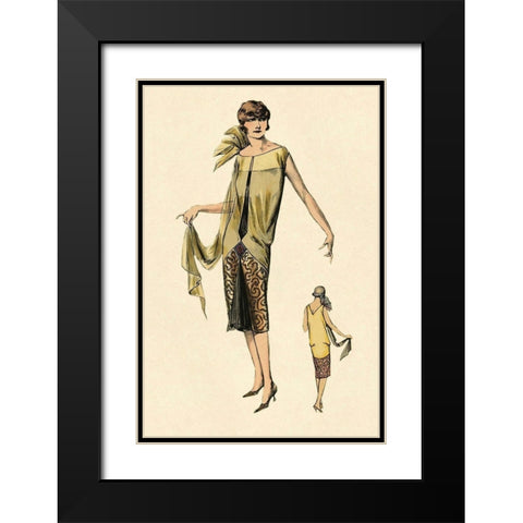 Absolutely Beautiful Black Modern Wood Framed Art Print with Double Matting by Vintage Fashion