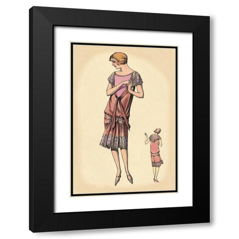 Sweetness and Youth Black Modern Wood Framed Art Print with Double Matting by Vintage Fashion